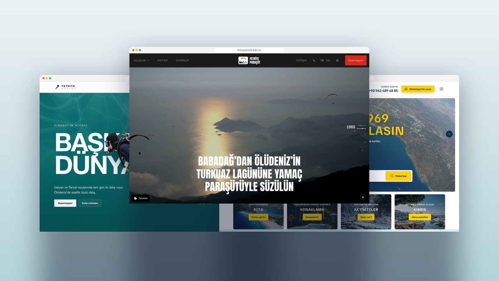 Fethiye paragliding, scuba diving and honeymoon websites